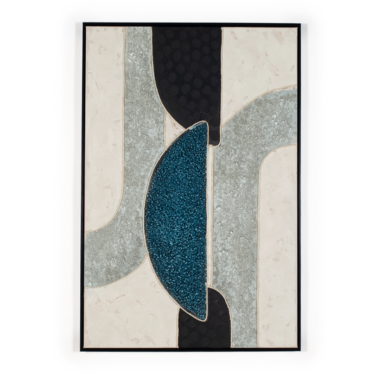 Blue 3d textured artwork