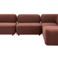 Monaco sectional sofa 4 piece set in espresso brown front view
