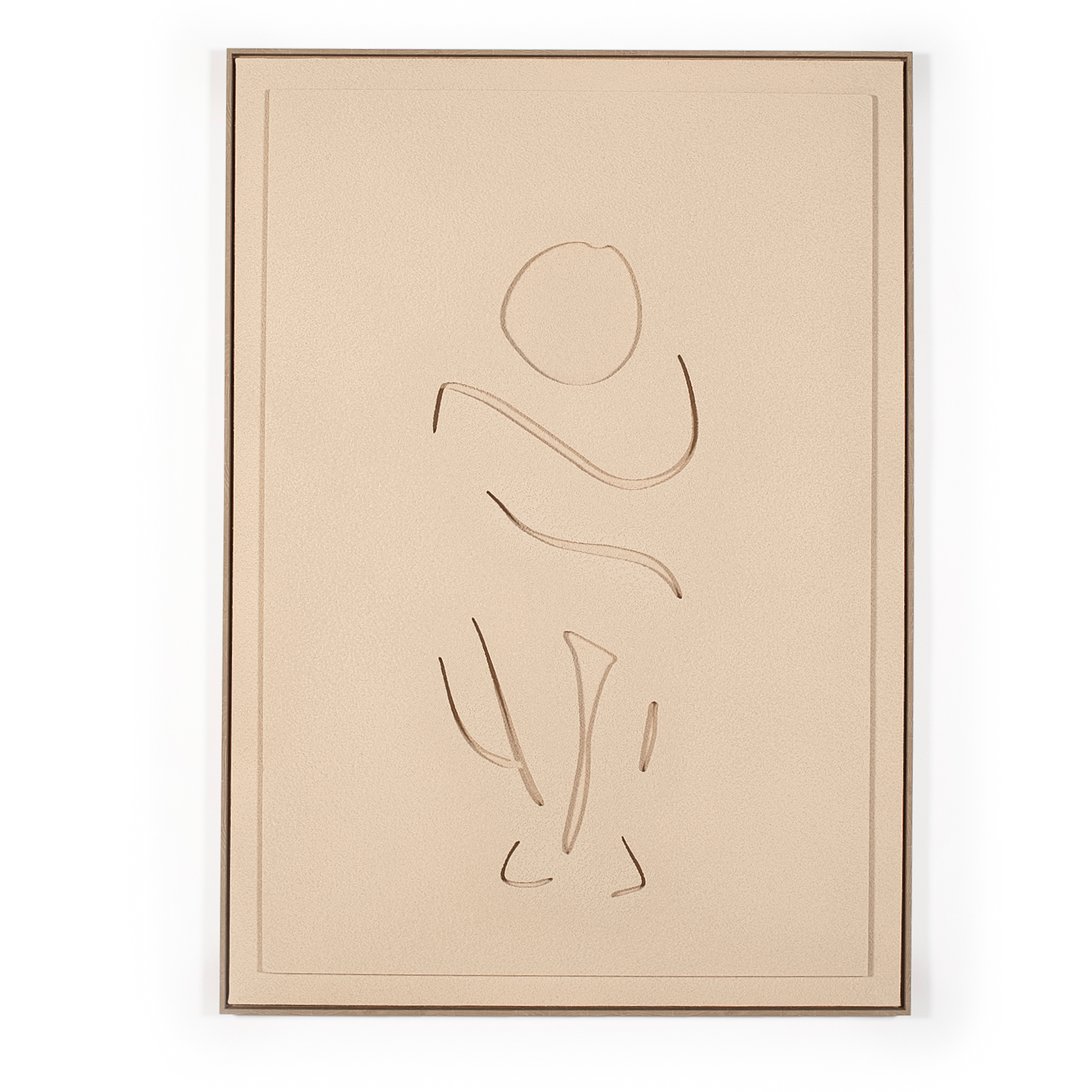 modern sand beige 3D artwork
