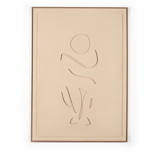 modern sand beige 3D artwork