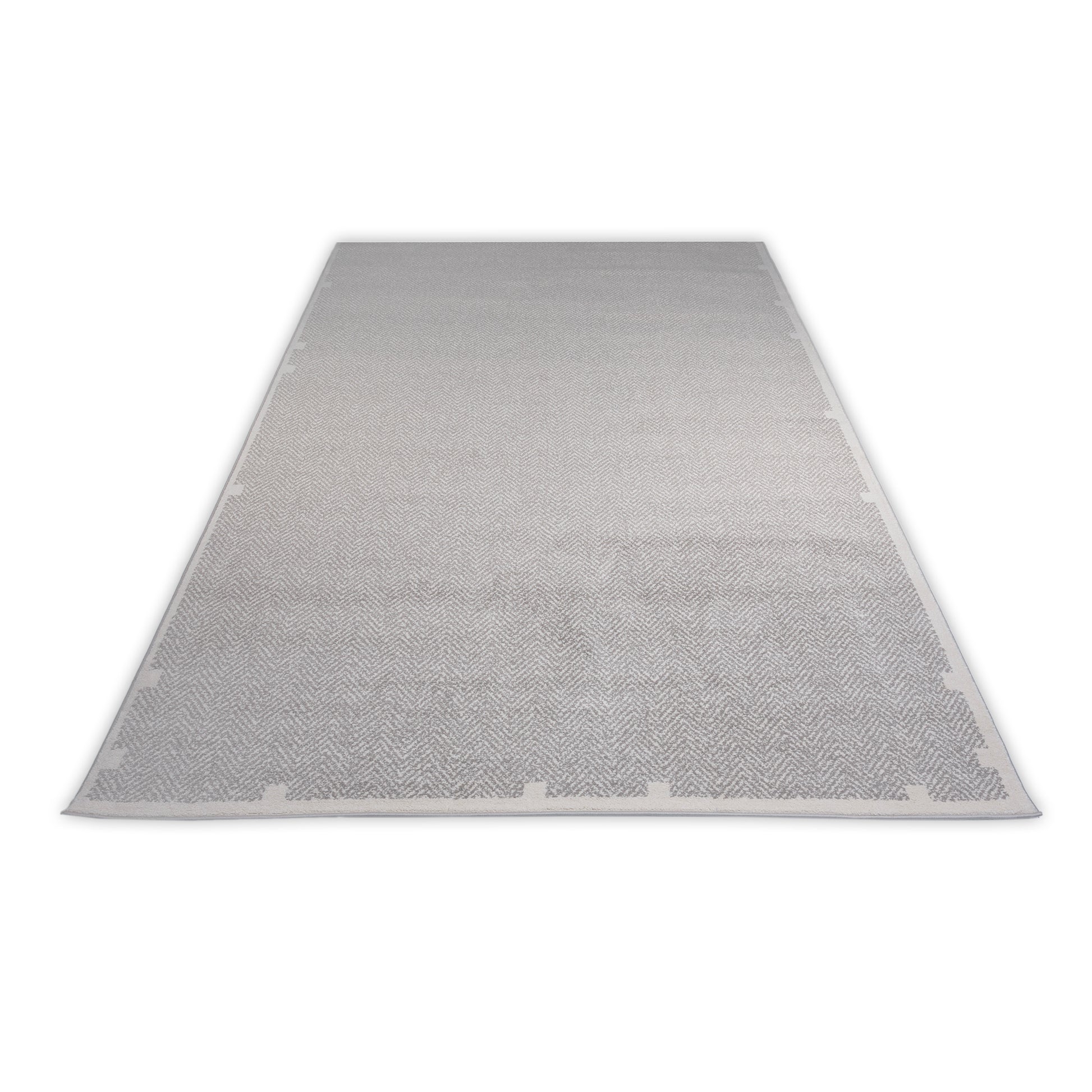 Cream and grey small rug
