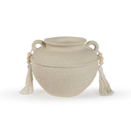 Coastal sand beige decor with tassals