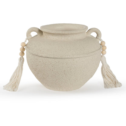 Coastal sand beige decor with tassals