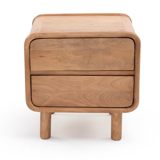 Natural timber bedside table