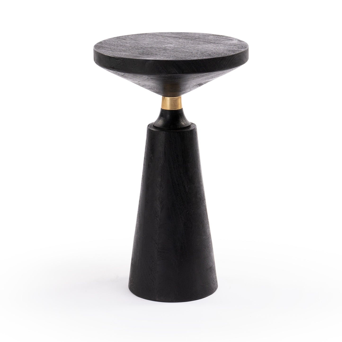 Black Solid wood side table