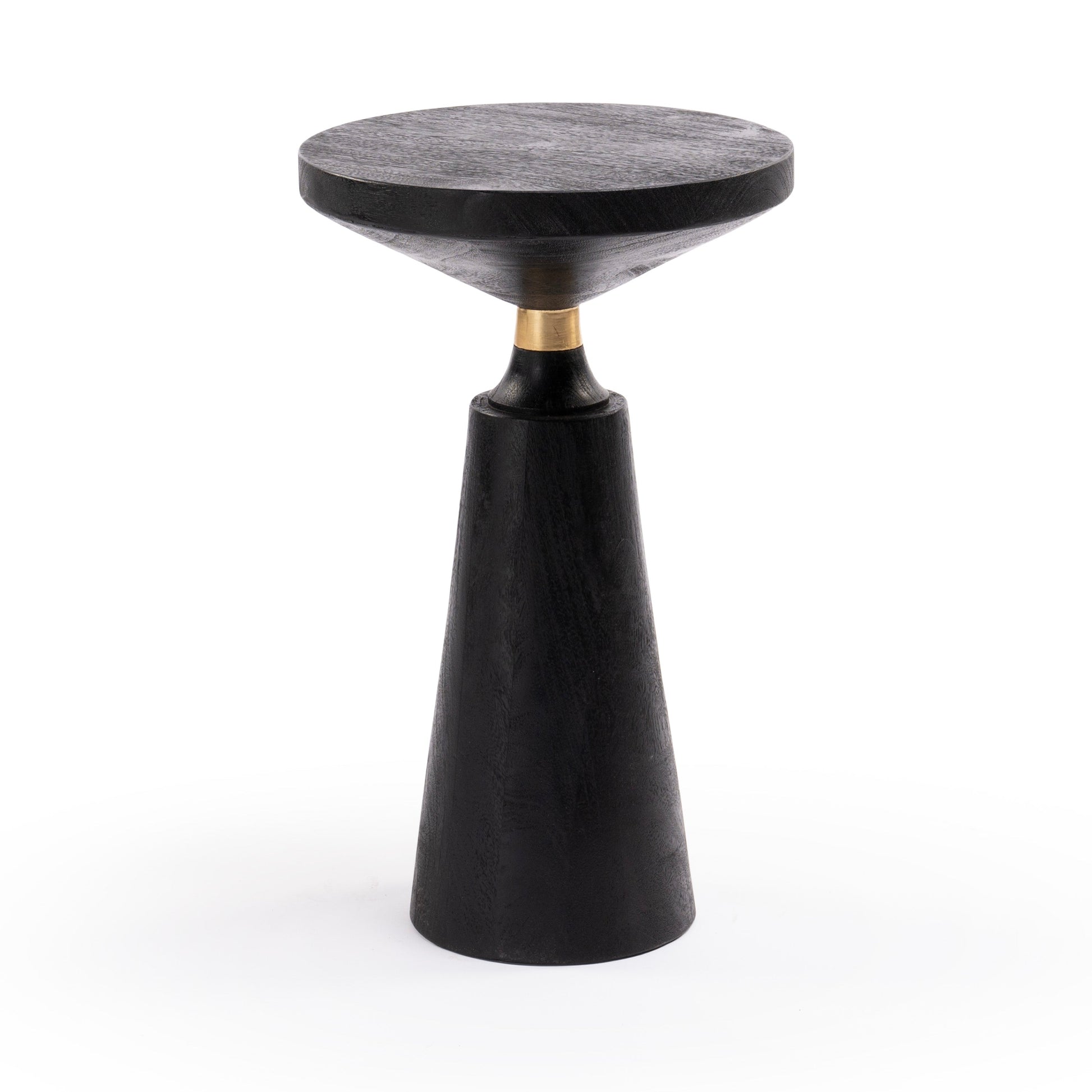 Black Solid wood side table