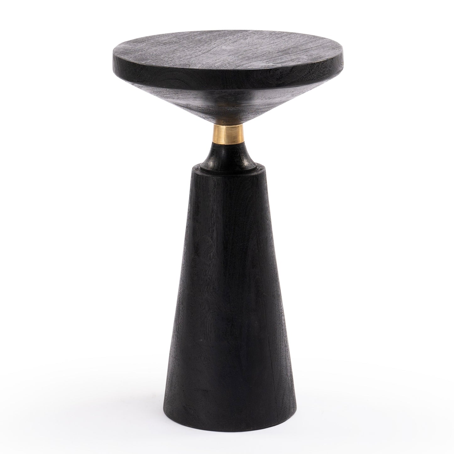 Black Solid wood side table