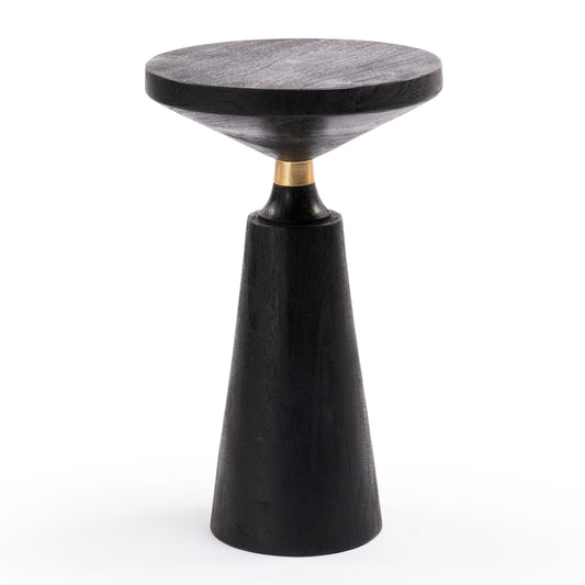 Black Solid wood side table