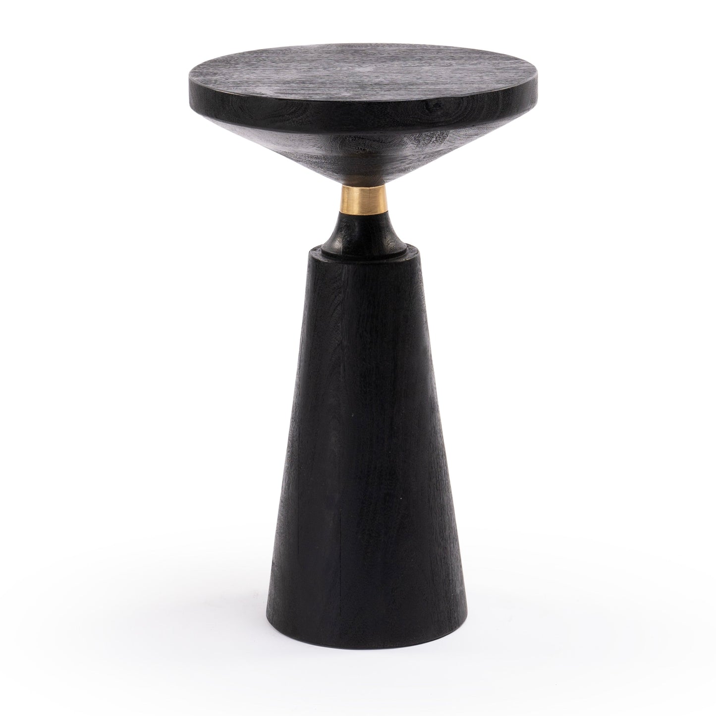 Black Solid wood side table