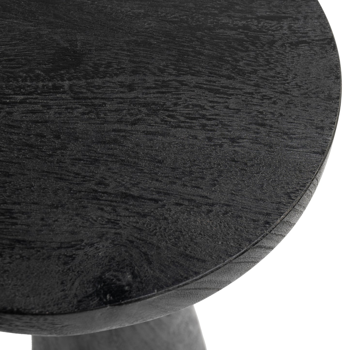 Black Solid wood side table