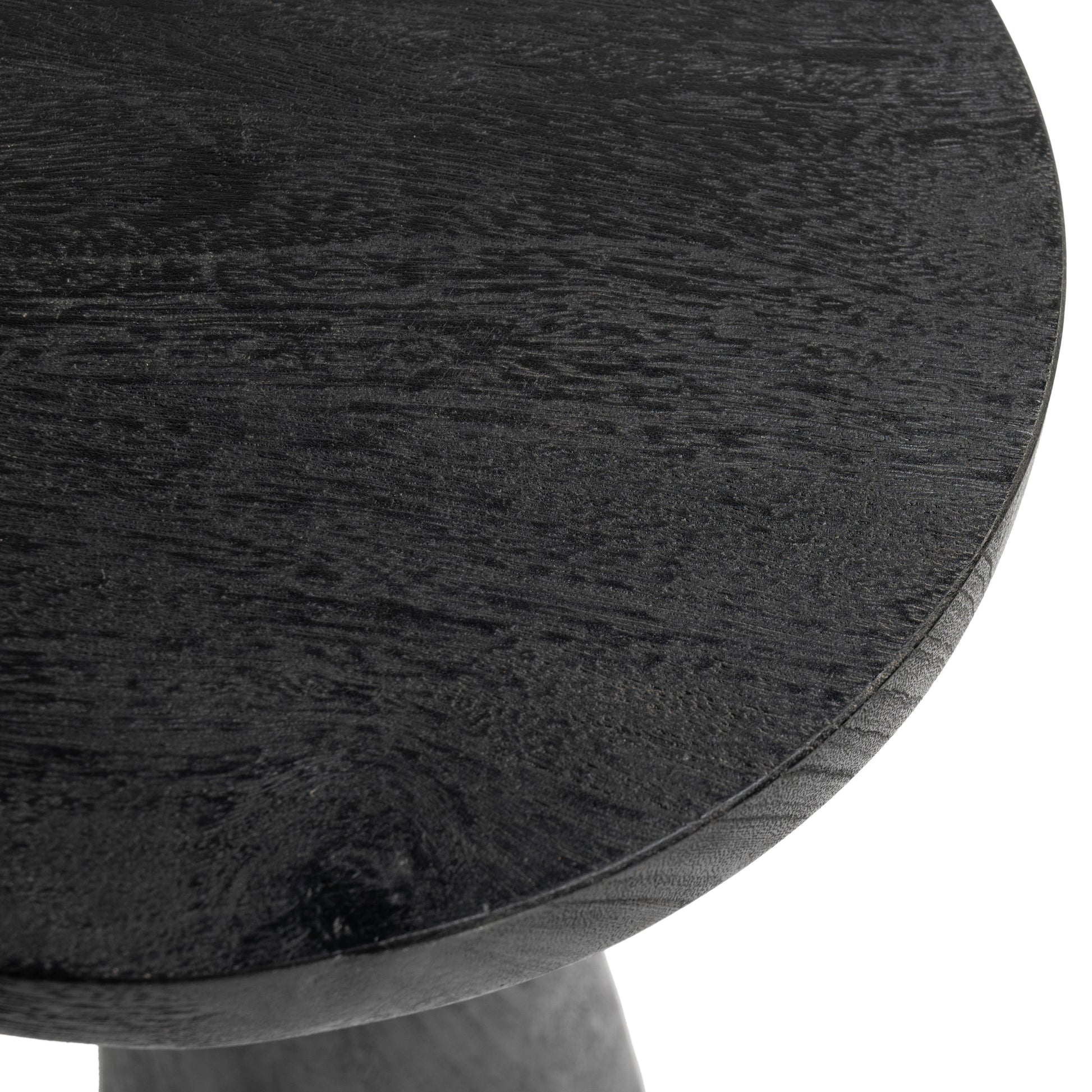 Black Solid wood side table