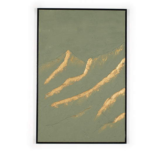 green and gold artwork