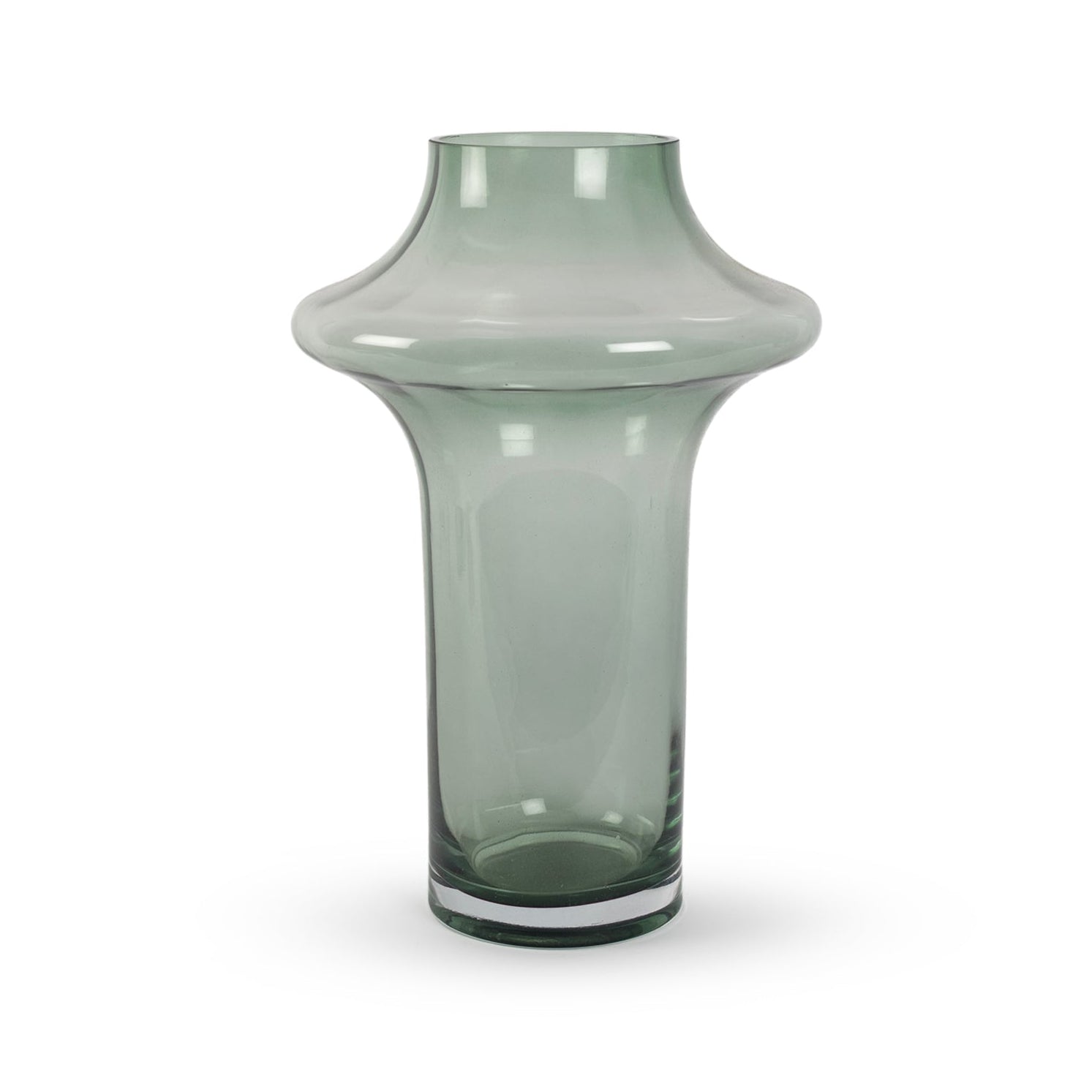 Ringo transparent flared Scandinavian glass vase 30cm minimalist contemporary