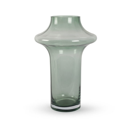 Ringo transparent flared Scandinavian glass vase 30cm minimalist contemporary