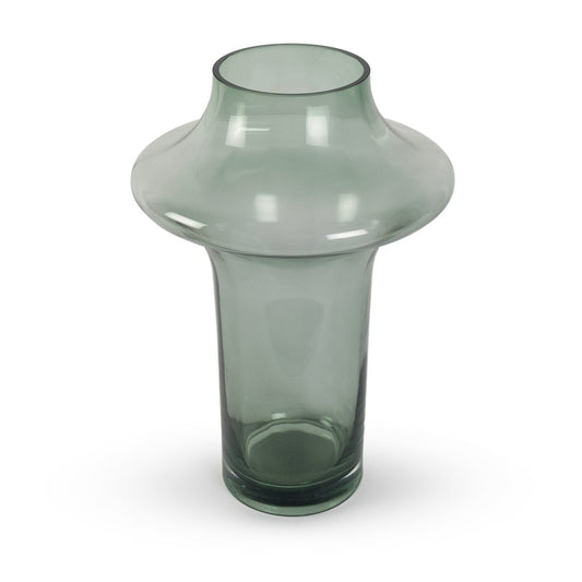 Ringo transparent flared Scandinavian glass vase 30cm minimalist contemporary