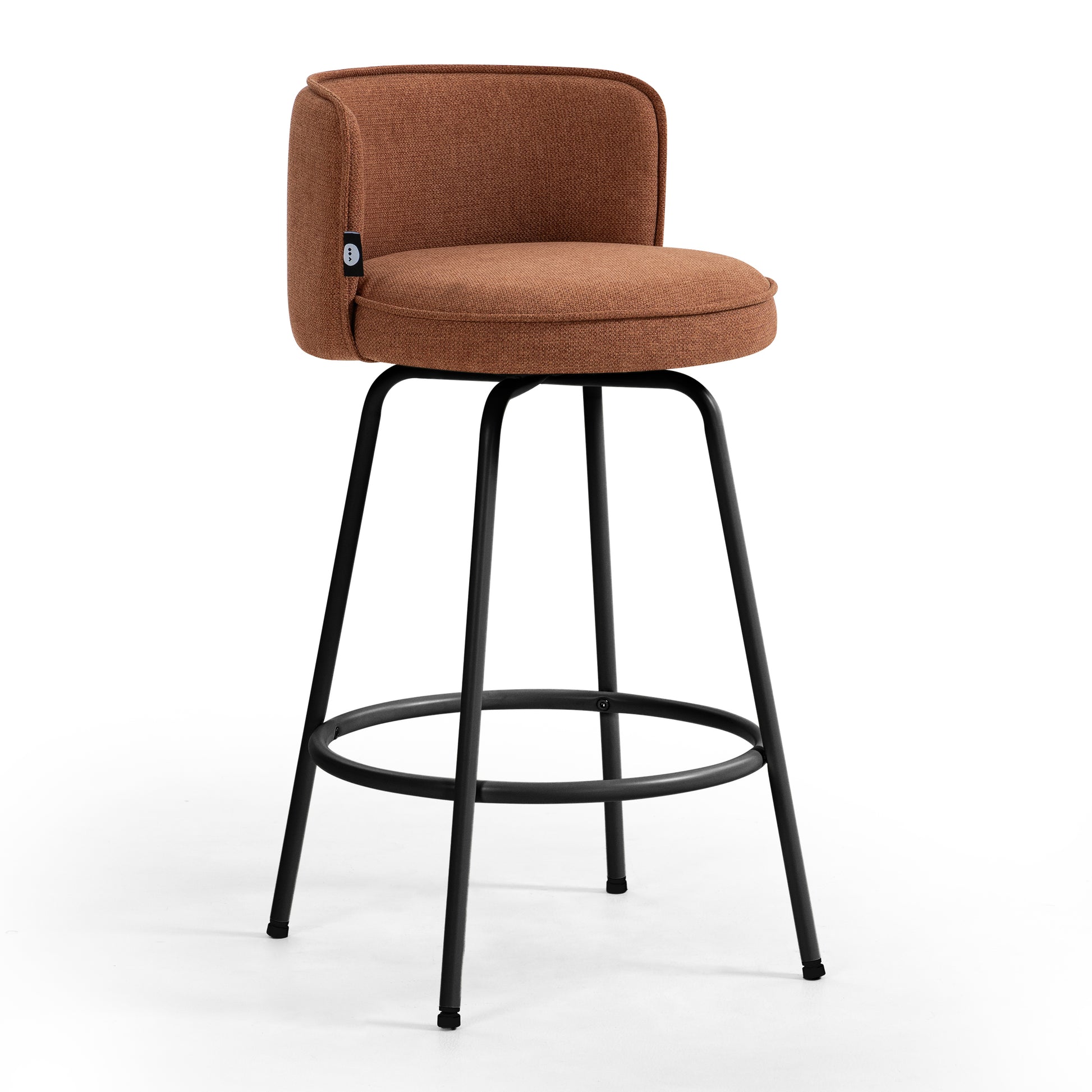 Chic Orange Swivel Barstool 