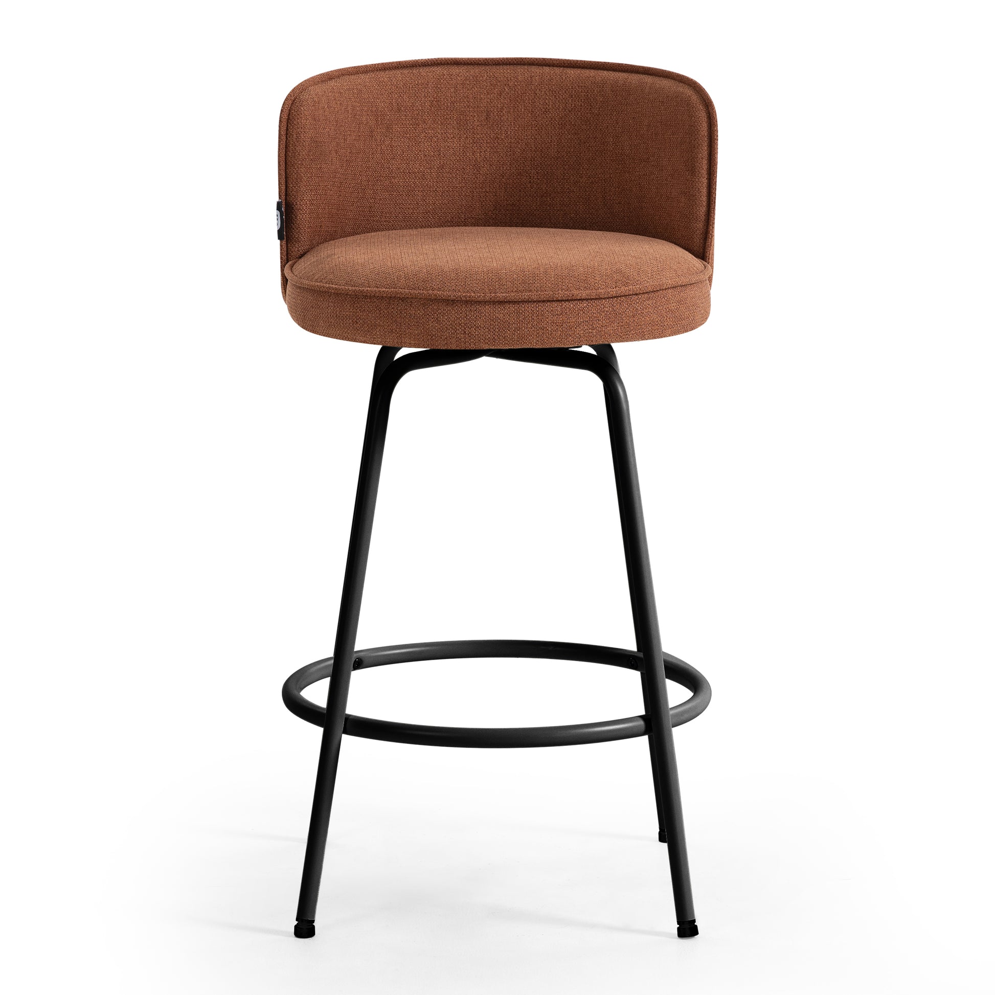 Chic Orange Swivel Barstool 