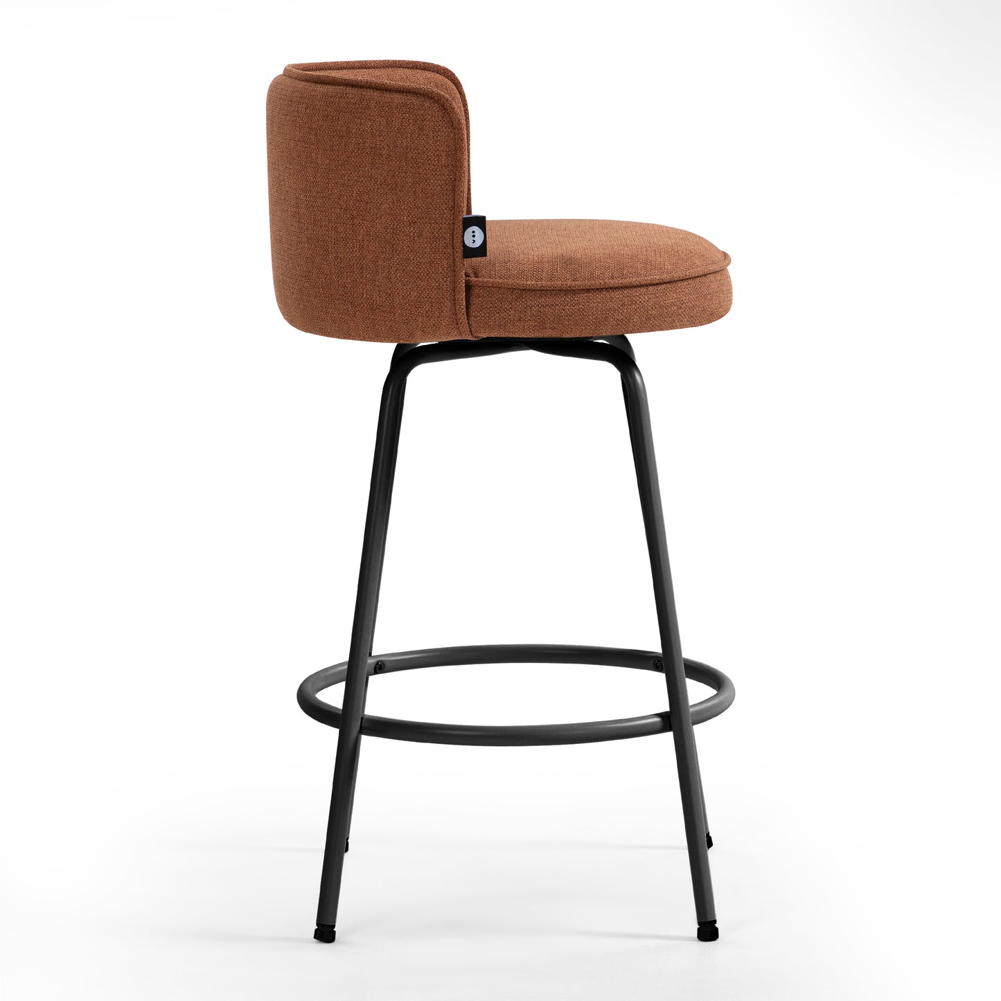 Chic Orange Swivel Barstool 