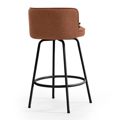 Chic Orange Swivel Barstool 