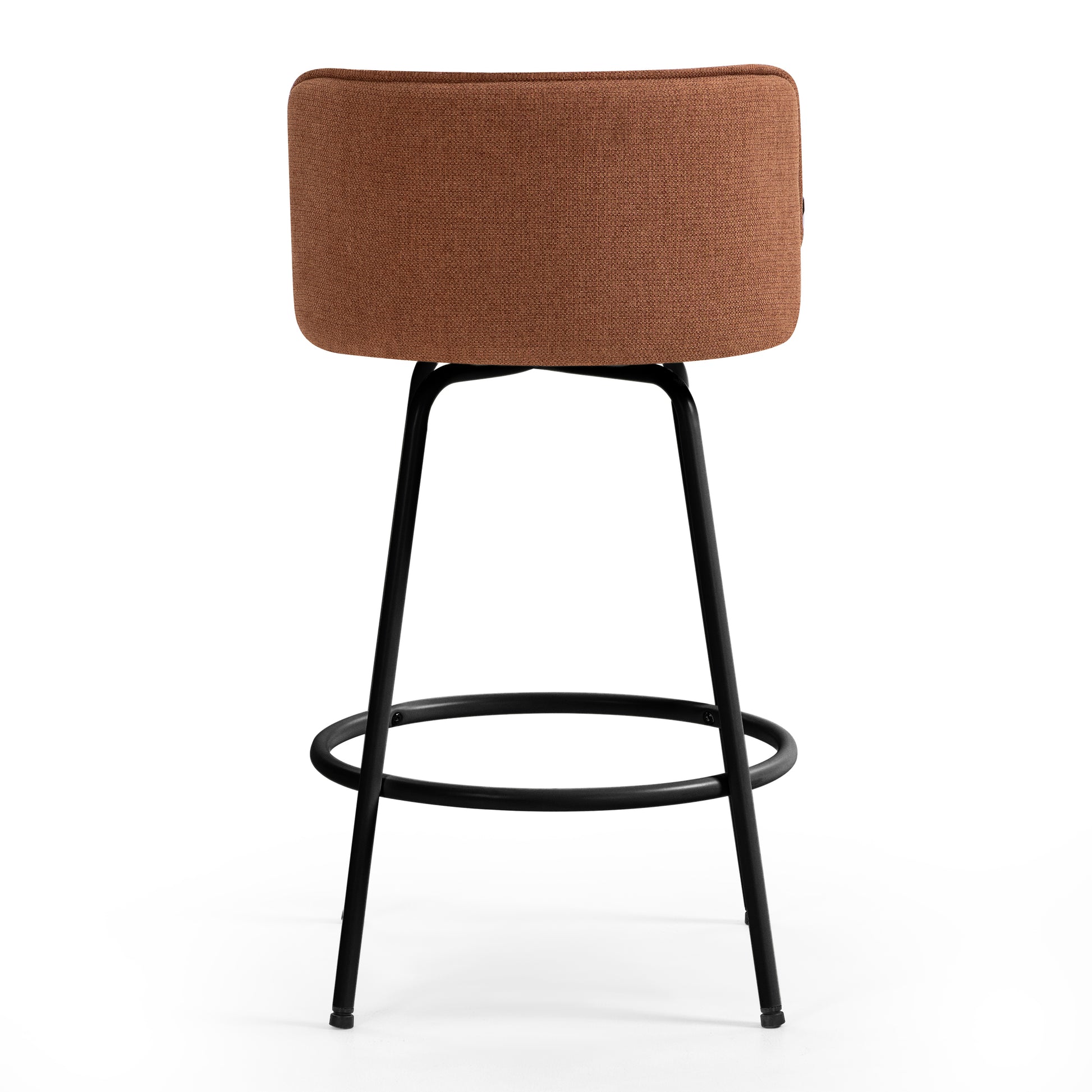 Chic Orange Swivel Barstool 