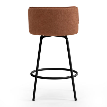Chic Orange Swivel Barstool 