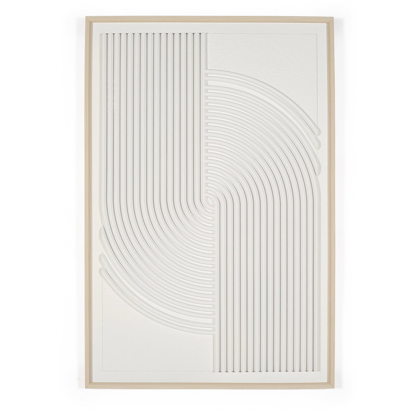 3D cream swirl wall art
