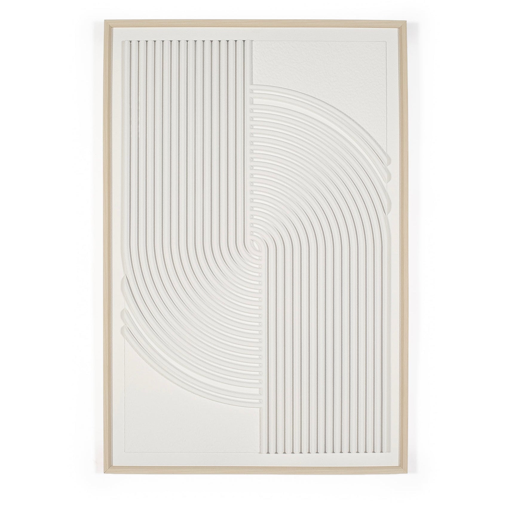 3D cream swirl wall art