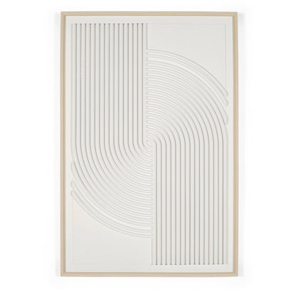 3D cream swirl wall art