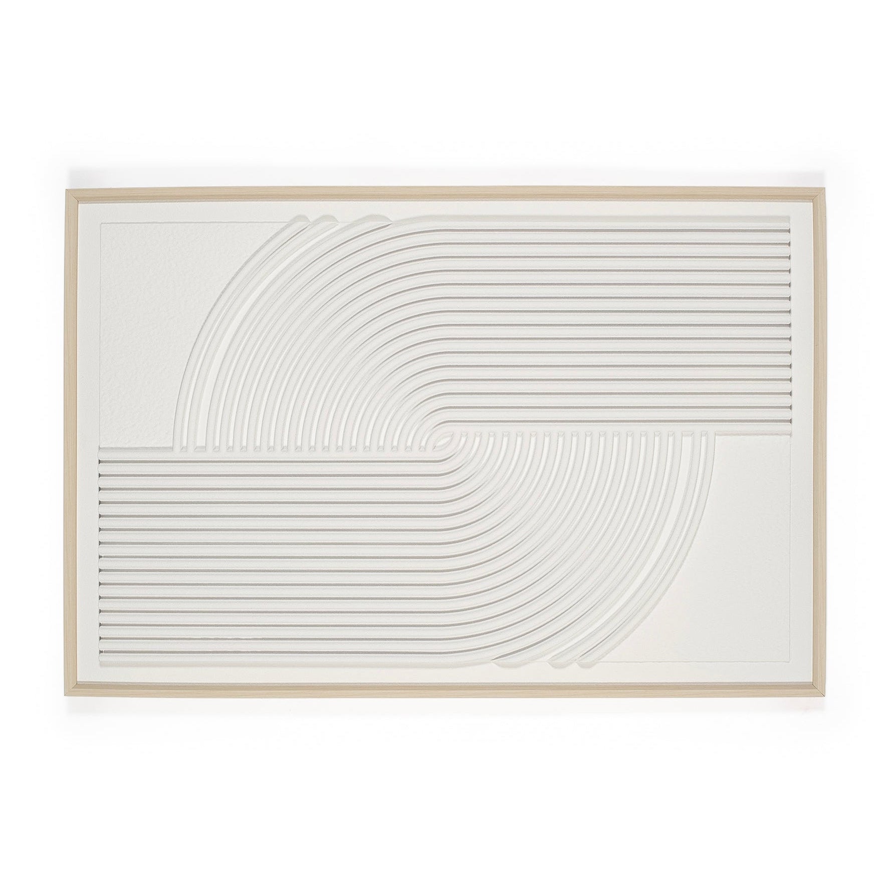 3D cream swirl wall art