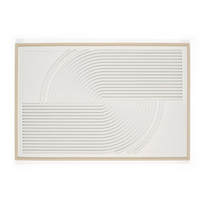 3D cream swirl wall art