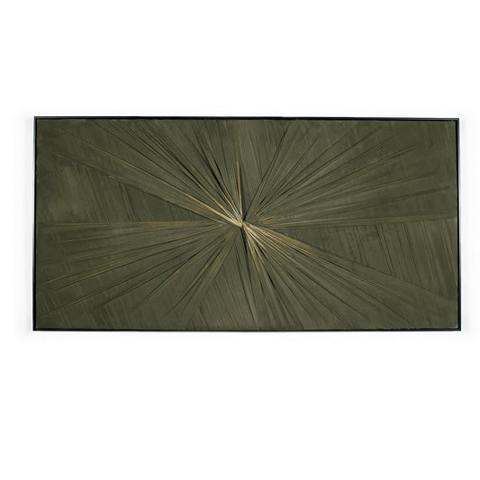 Green fabric artwork