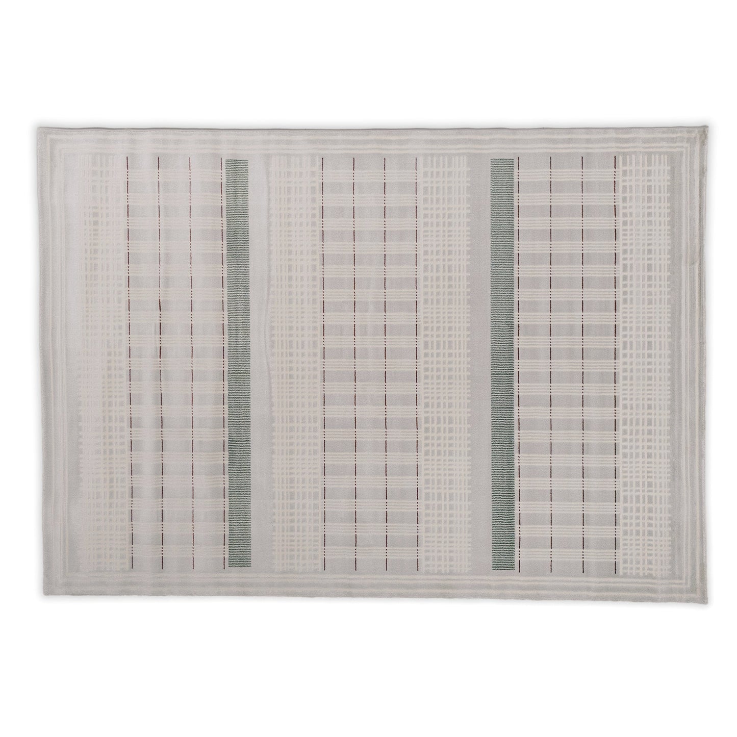Green and cream contemporary rug