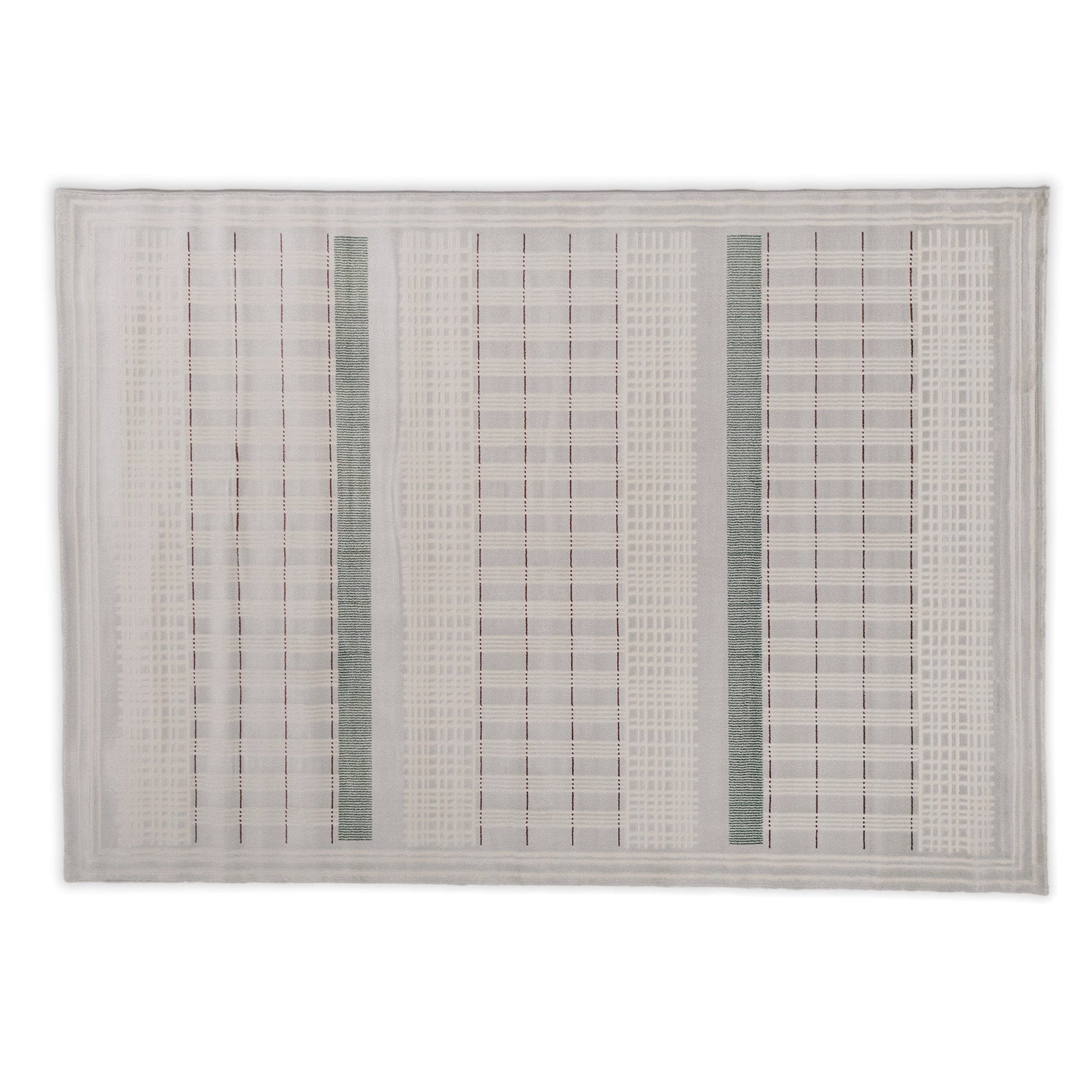 Green and cream contemporary rug