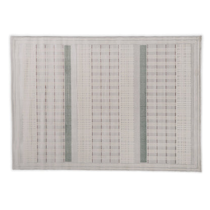 Green and cream contemporary rug