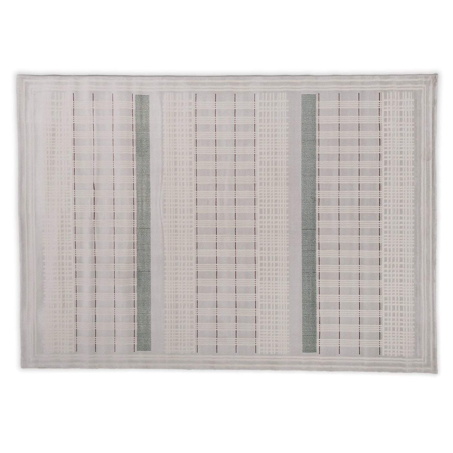 Green and cream contemporary rug