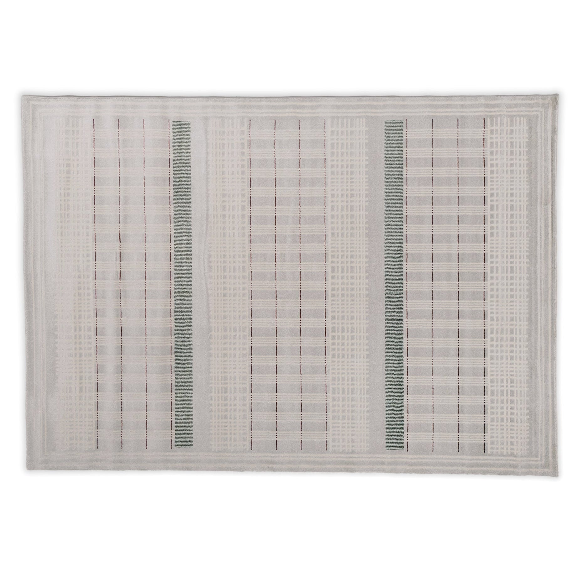 Green and cream contemporary rug