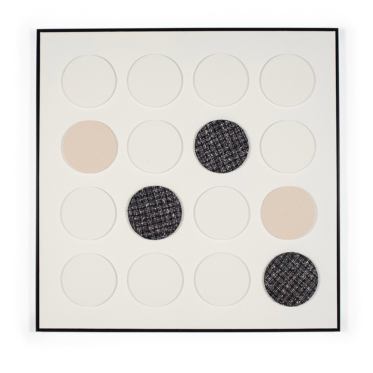Large cream fabric artwork