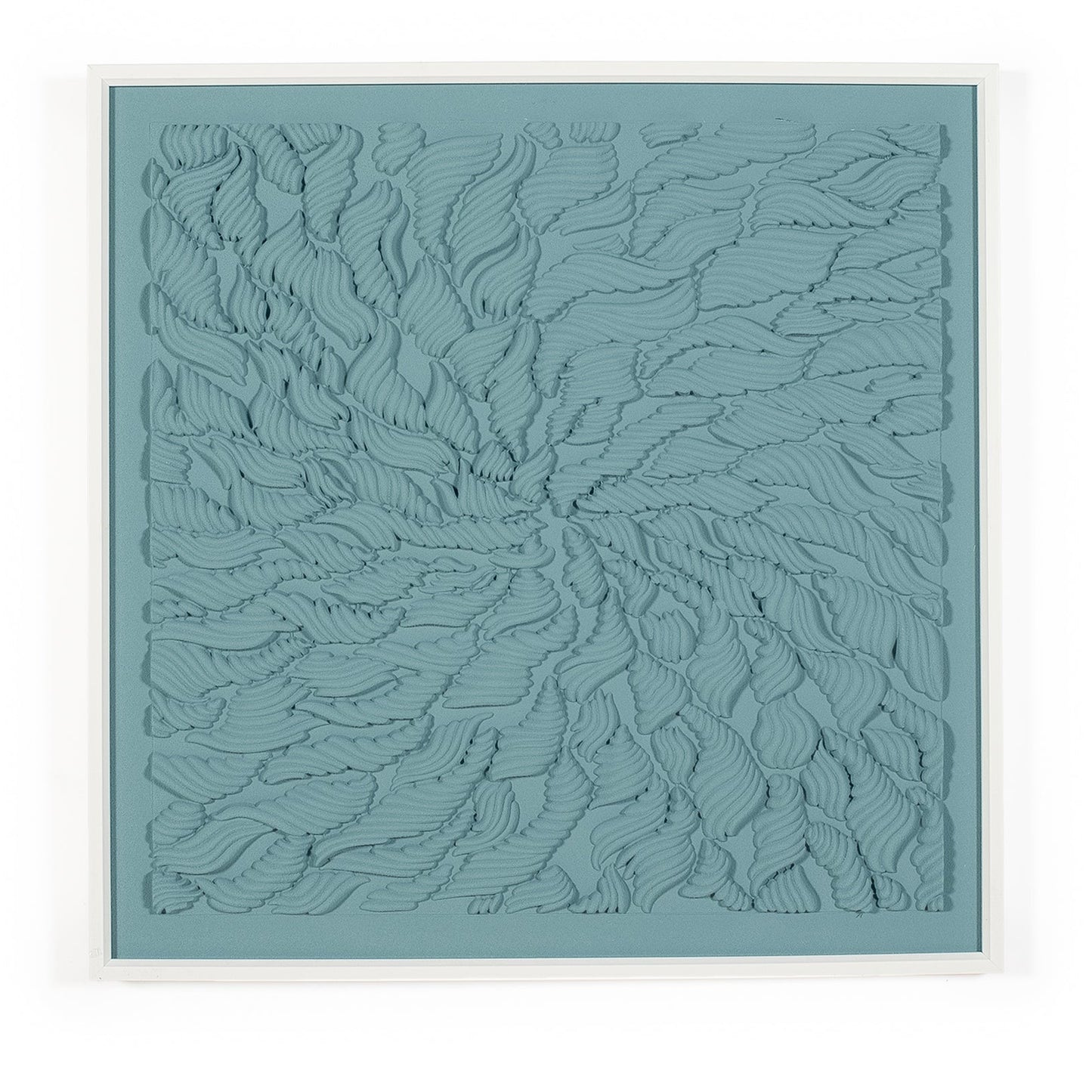 Blue 3D swirl artwork
