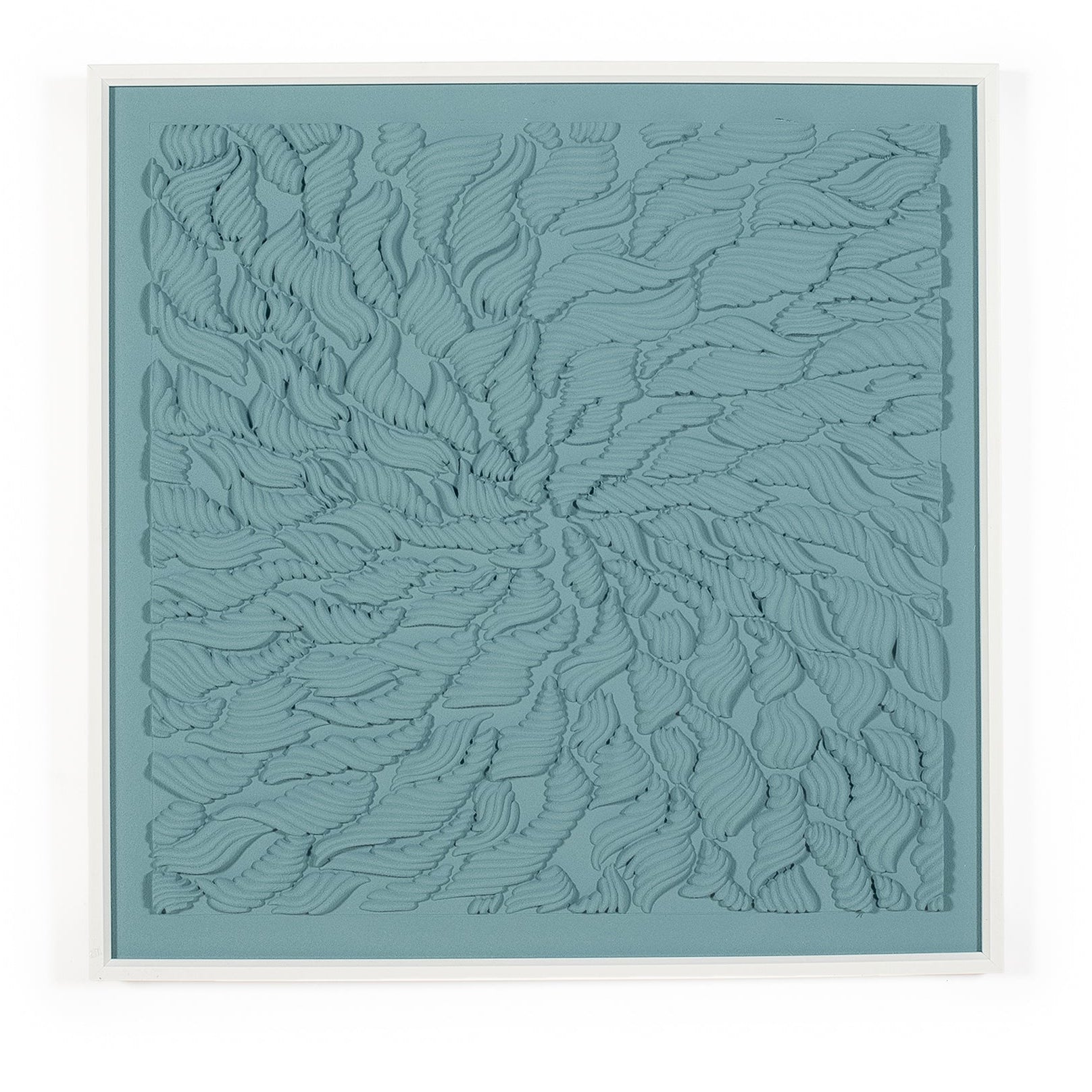 Blue 3D swirl artwork