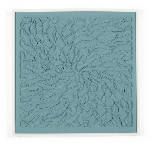 Blue 3D swirl artwork
